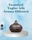 Sessiz Çalışan Aromaterapi Difüzörü – 4 Zaman Ayarlı, 7 Renkli Işık Seçeneği - 1