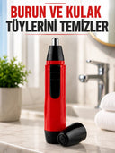 Kulak Burun Tüy Temizleme Makinası Pilli Kırmızı Ergonomik Yeni Nesil - 1
