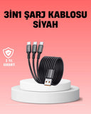 Çoklu Usb Şarj Kablosu – 1,2m Hızlı Şarj, 3a Güçlü Akım - 1