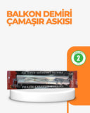25x60 Cm Çamaşır Askılığı Kare Balkon Demiri İçin Dayanıklı Tasarım - 1