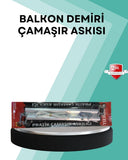 Kare Küpeşte Uyumlu Balkon Çamaşır Askısı 25x60 Cm Beyaz Pratik - 1