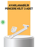 Pencere Cam Emniyet Kilidi Açılma Sınırlayıcı Set - 1