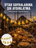 Dekoratif Ramazan Led Işık Pilli Cami Tasarımlı Zincir Aydınlatma Yeni Nesil - 1