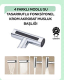 Çok Fonksiyonlu Musluk Başlığı | 4 Su Modu | Geniş Uyumlu Adaptör Seti | Mutfak Ve Banyo Uyumlu - 1