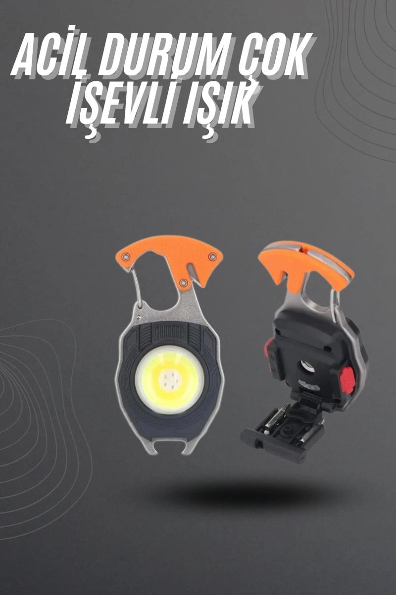 El Feneri Led Anahtarlık Çok Fonksiyonlu Mini Çakmak Özellikli