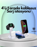 İphone, Apple Watch Ve Airpods İle Uyumlu 4'ü 1 Arada Şarj Ünitesi – Tüm Apple Cihazları Tek Noktada - 1