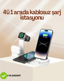 4 Cihazı Aynı Anda Şarj Edebilen Kablosuz Şarj İstasyonu Çok Yönlü Ve Pratik Tasarım - 1
