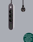 Hızlı Şarj Özellikli 3 Usb Girişli Üçlü Priz - 3