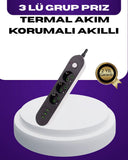 Usb Yuvalı Anahtarlı Üçlü Priz 2 Metre Kablolu - 1