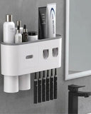 Çok Fonksiyonlu Diş Fırçası Tutucu Otomatik Dispenser Bardaklı Organizer - 1
