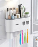 Banyo Organizer Diş Fırçası Tutucu Çift Dispenserli Raflı Çekmeceli - 1