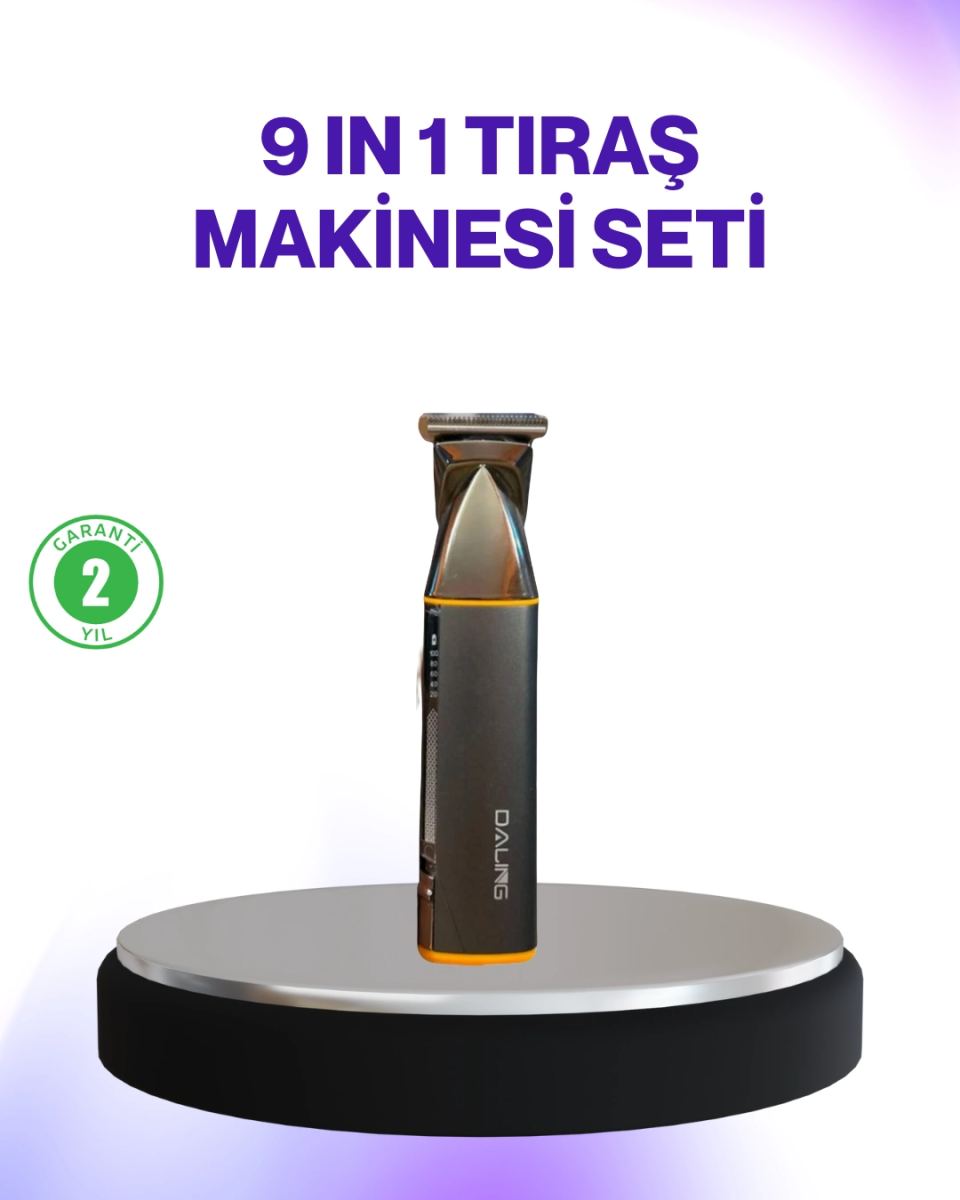 9’u 1 Arada Şarjlı Erkek Bakım Cihazı Saç Sakal Bıyık Ense Trimmer