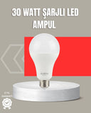 30w Şarjlı Led Ampul E27 Duy %80 Enerji Tasarruflu Soğuk Beyaz - 1