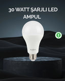 Şarjlı Led Ampul 30 Watt Soğuk Beyaz - 1