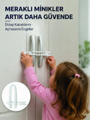 4 Adet Dolap Emniyet Kilidi Çocuk Güvenliği İçin Güçlü Ve Dayanıklı Set Yeni Nesil - 1