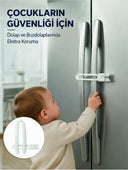 4 Adet Dolap Kapak Kilidi Ev İçi Güvenlik İçin Pratik Koruma Seti Yeni Nesil - 1