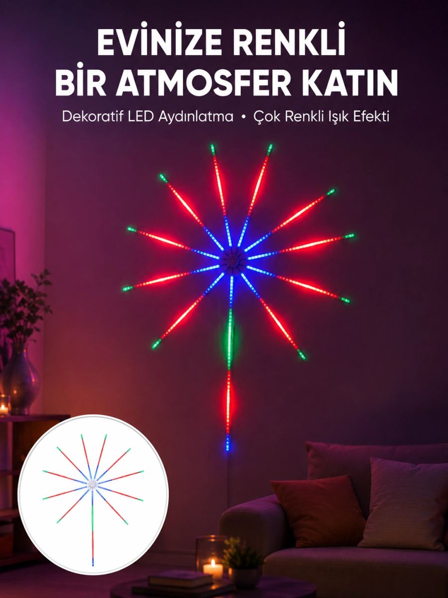 Uygulama Destekli Rgb Led Duvar Aydınlatması Yeni Nesil