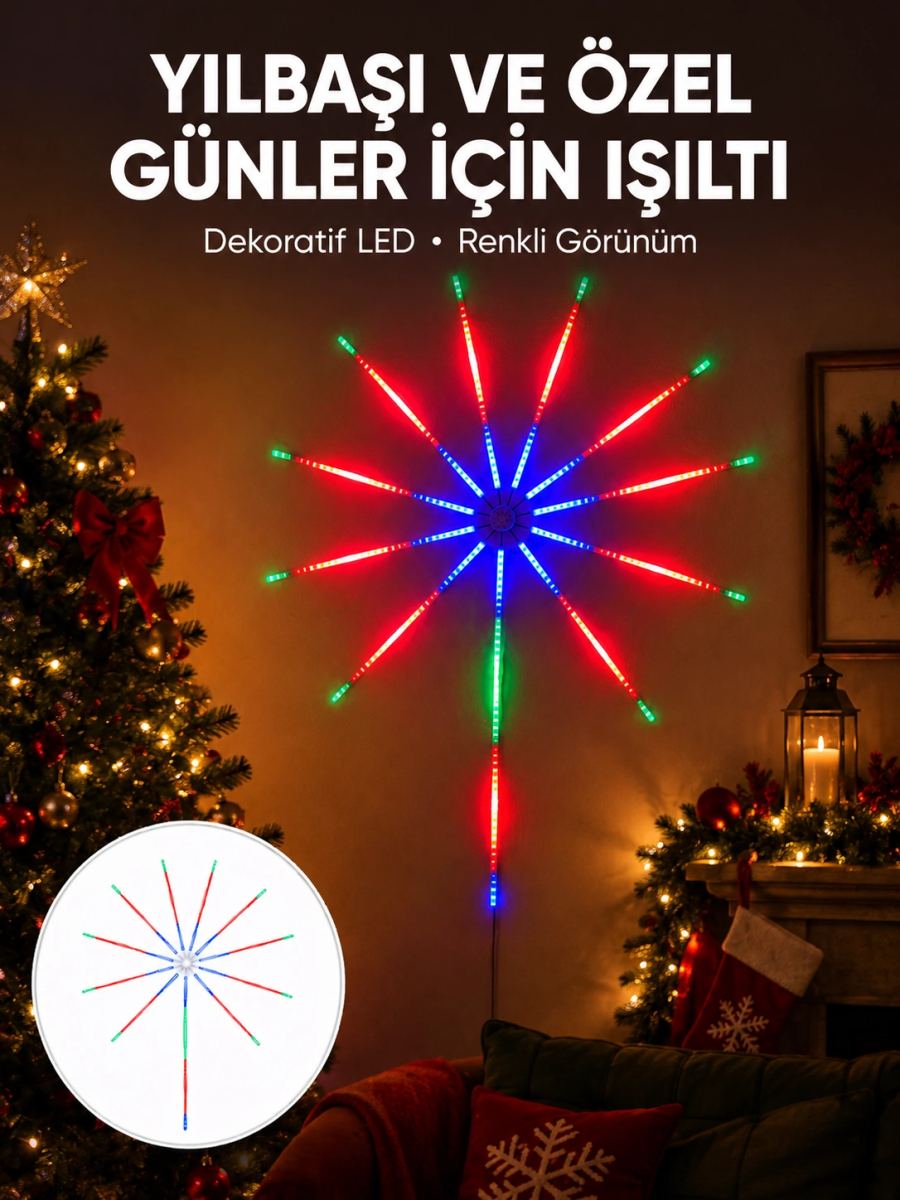Akıllı Rgb Led Duvar Lambası Kumandalı Ve Uygulama Kontrollü Yeni Nesil