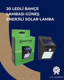 Solar Enerjili 20 Led Duvar Lambası | Hareket Sensörlü, Su Geçirmez, Kablo Gerektirmez - 1