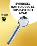 Masaj Ve Yağmur Modlu Çok İşlevli Paslanmaz Çelik Duş Başlığı - 1