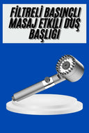 Yeni Nesil Duş Başlığı Paslanmaz Çelik Masaj Etkili Ergonomik Tasarım Su Basınçlı - 1