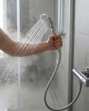 Spiral Hortumlu 4 Kademeli Krem El Duşu Başlığı Banyo Duş Seti - 1