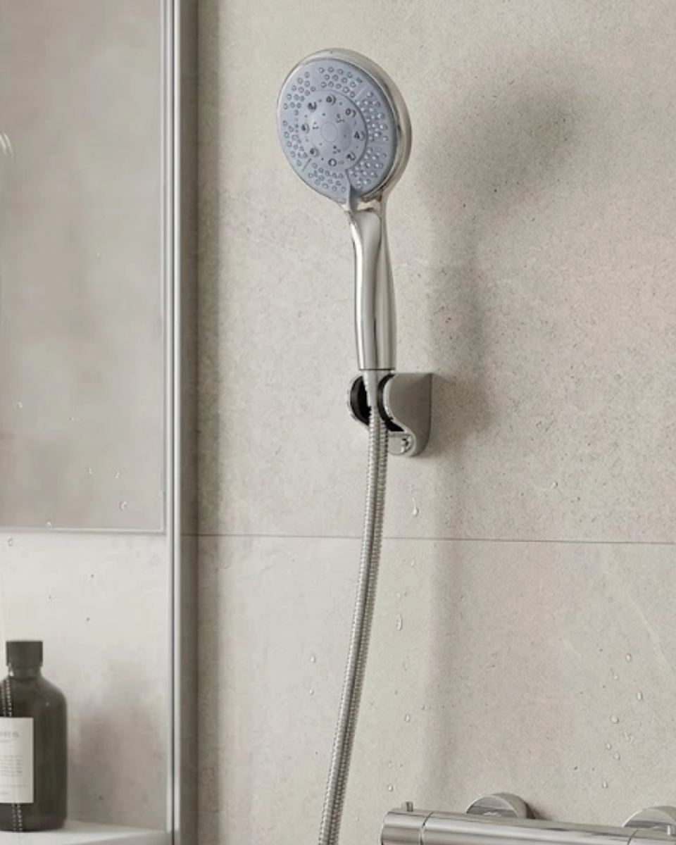 Çok Fonksiyonlu 4 Kademeli El Duşu Seti Spiral Hortumlu Banyo Duş Başlığı