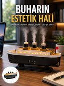 Dekoratif Gemi Modeli 7 Renk Işıklı Hava Nemlendirici Ve Oda Kokusu Difüzörü Yeni Nesil - 1