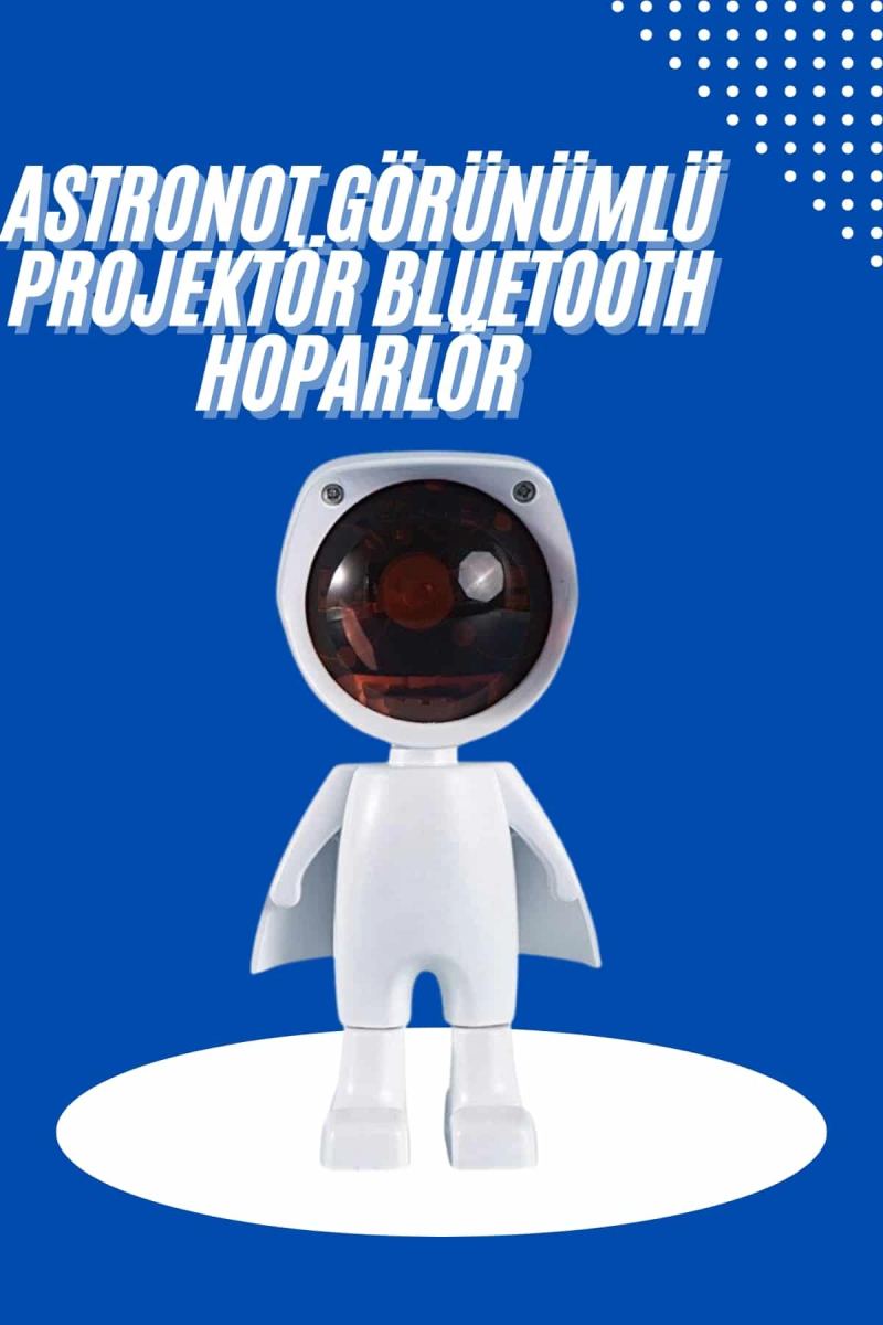 Astronot Işık Projektörü Gökkuşağı Projeksiyon Gece Lambası Hediyelik