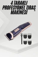 Tıraş Makinesi 4 Başlıklı Paslanmaz Çelik Bıçaklı Tüm Saç Tiplerine Uygun - 2