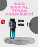 Profesyonel Saç Kesme Makinesi – 2000 Mah Şarjlı, Lcd Ekranlı - 1
