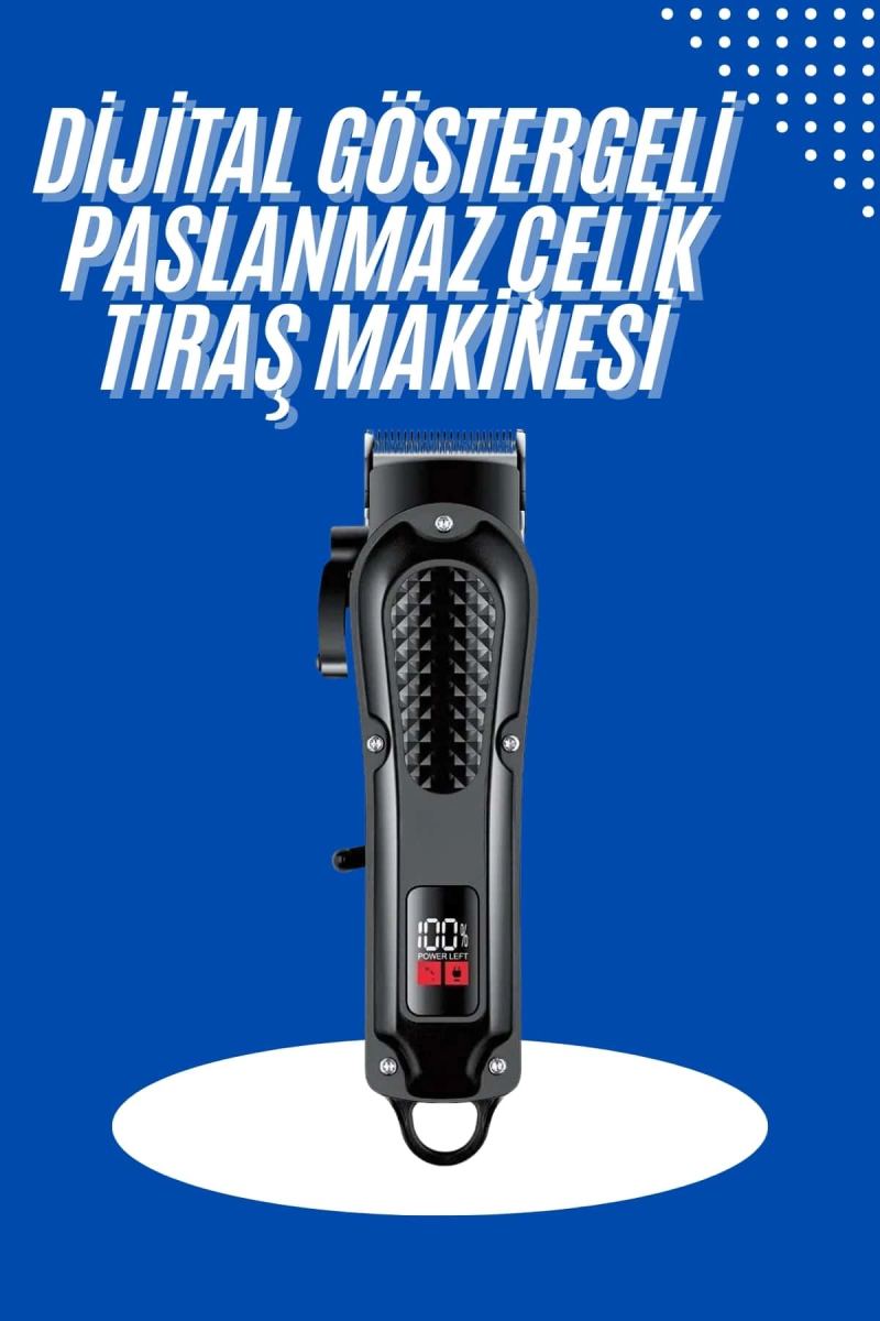 Profesyonel Saç Kesme Aleti Dijital Saç Sakal Tıraş Makinesi Uzun Ömürlü