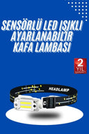 Kafa Lambası, Su Geçirmez Kafa Feneri 3 Mod Aydınlatma - 1