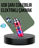 Güç Göstergeli Şarjlı Fenerli Usb Elektrikli Çakmak - 1
