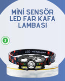 El Sensörlü Led Far Suya Dayanıklı Şarjlı Kafa Lambası - 1