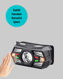 Şarj Edilebilir Led Far Hareket Sensörlü 5 Modlu Outdoor Yeni Nesil - 3