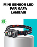 Hareket Sensörlü Şarjlı Led Far Suya Dayanıklı Çok Modlu - 1