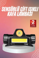 Kafa Lambası Çalışma Işığı Kafa Feneri Şarjlı Mıknatıslı Fenerli - 1