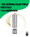 Şeffaf Hazneli Elektrikli Tuz Karabiber Öğütücü Pilli Taşınabilir Mutfak Aleti - 1