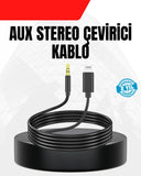 1 Metre Lightning To Aux Çevirici Kablo Stereo Ses Yüksek Kalite - 1