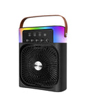 Mini Klima Fan Buharlı Soğutucu Rgb Led Işıklı Taşınabilir Masaüstü Fan - 2