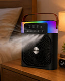 Rgb Işıklı Buharlı Masaüstü Fan Sessiz Çalışan Usb Şarjlı Taşınabilir Fan - 1