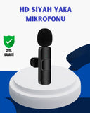 İphone İçin Çift Mikrofonlu Telsiz Yaka Mikrofonu 360 Derece Hd Ses - 1