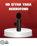 2’li Kablosuz Yaka Mikrofonu İphone İçin Profesyonel Video Ses - 1