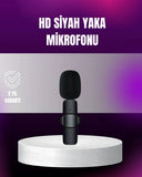 İphone Uyumlu Çift Mikrofonlu Kablosuz Yaka Seti Profesyonel Ses - 1