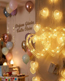 Romantik Kalp Led Işık Neon Görünümlü Dekoratif Oda Lambası - 1