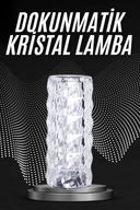 Kristal Lamba Masa Lambası Şarjlı Masa Lambası Dokunmatik Sensör Usb Şarjlı - 1