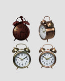 Nostaljik Büyük Boy Metal Masa Saati Bronz Kaplama Ve Yüksek Sesli Alarm - 2