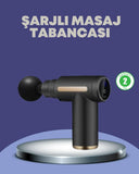 Sporcu Kas Masaj Tabancası 6 Kademe Güçlü Titreşim 4 Başlık Şarjlı Masaj Aleti - 1