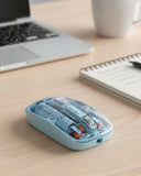 Mavi Kablosuz Mouse Bluetooth Ve Usb Çift Mod Bağlantılı - 1